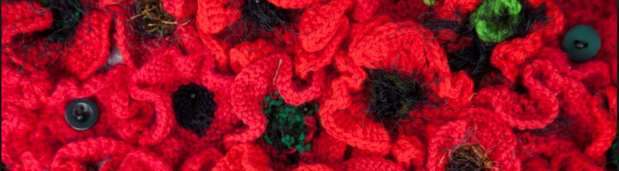 knitted poppies