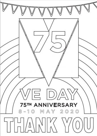 VE day poster to colour in
