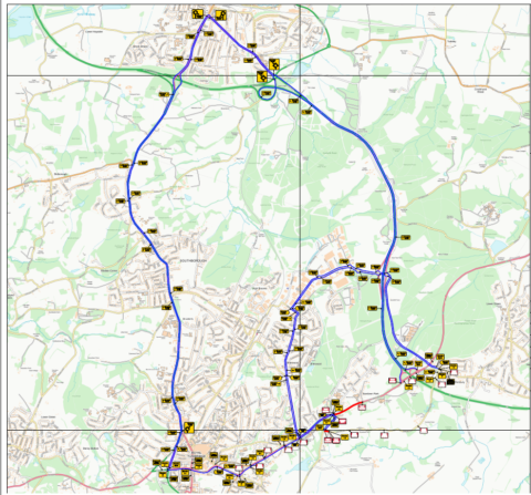 Map of diversion route