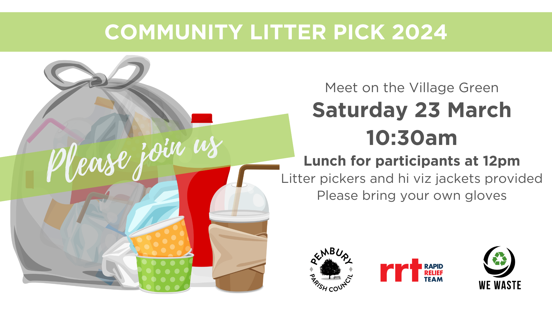 Poster for litter pick March